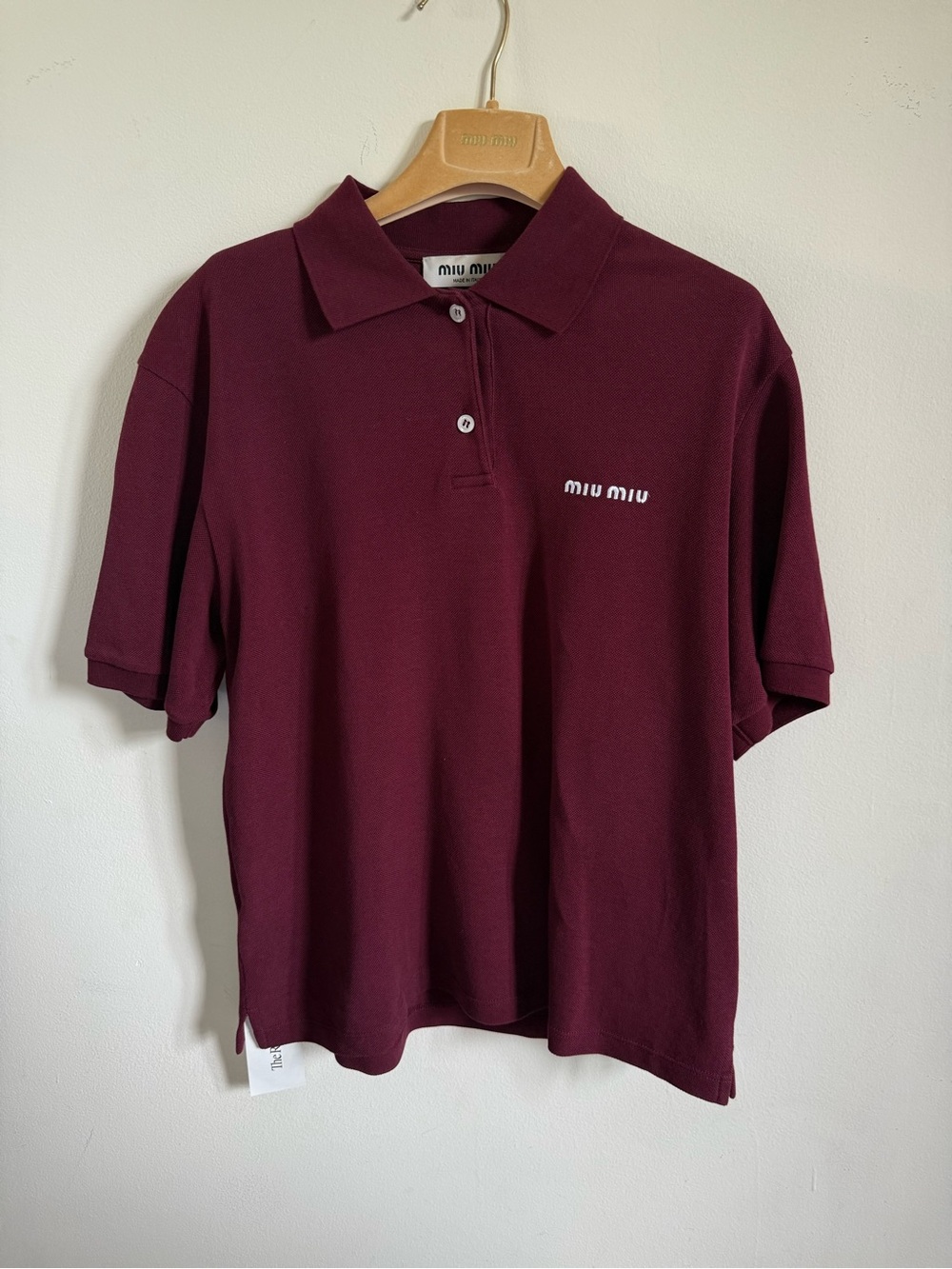 Miu Miu 2024 Burgundy Set Polo and Midi Skirt - Picture 4 of 7